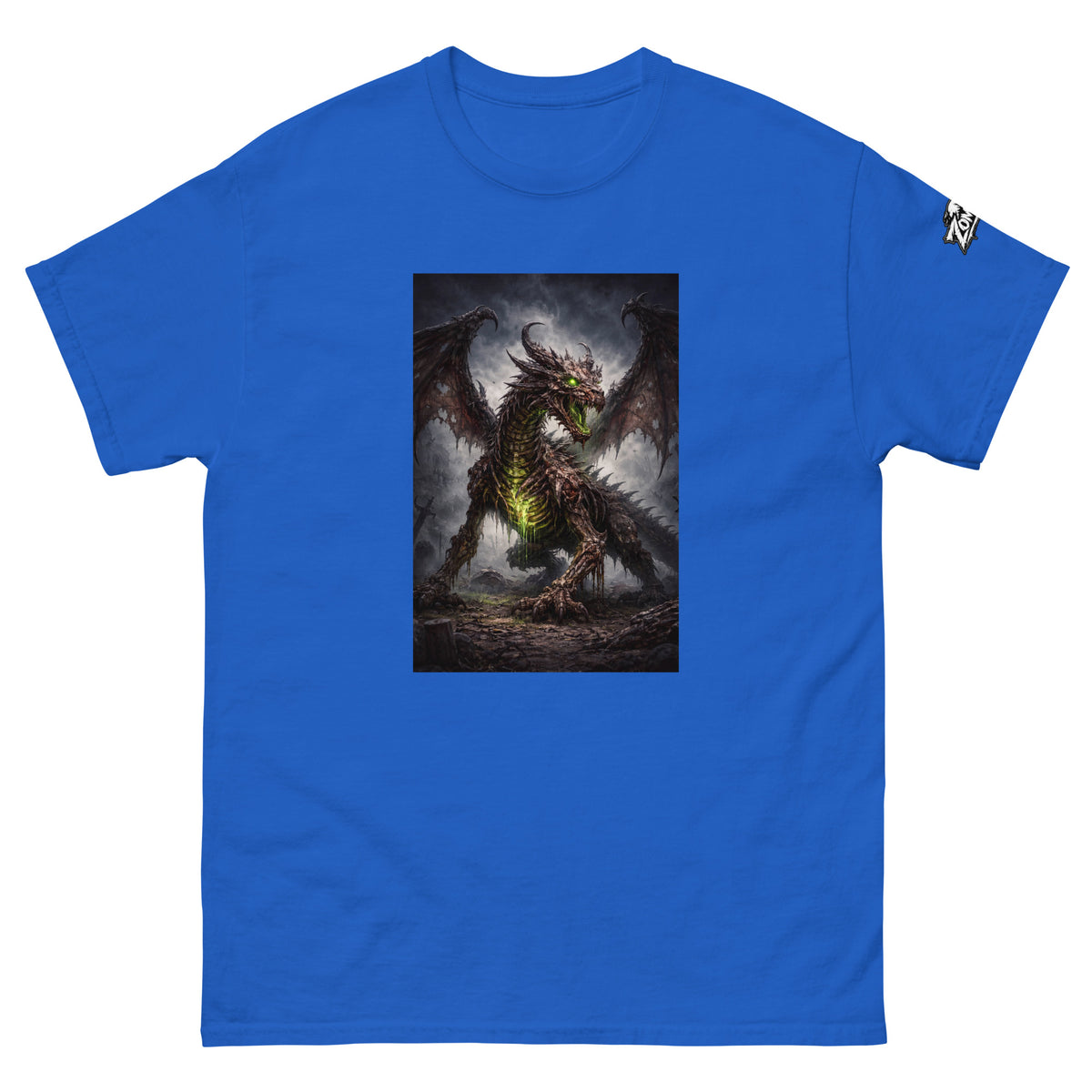 Camiseta dragón zombie de estilo alternativo