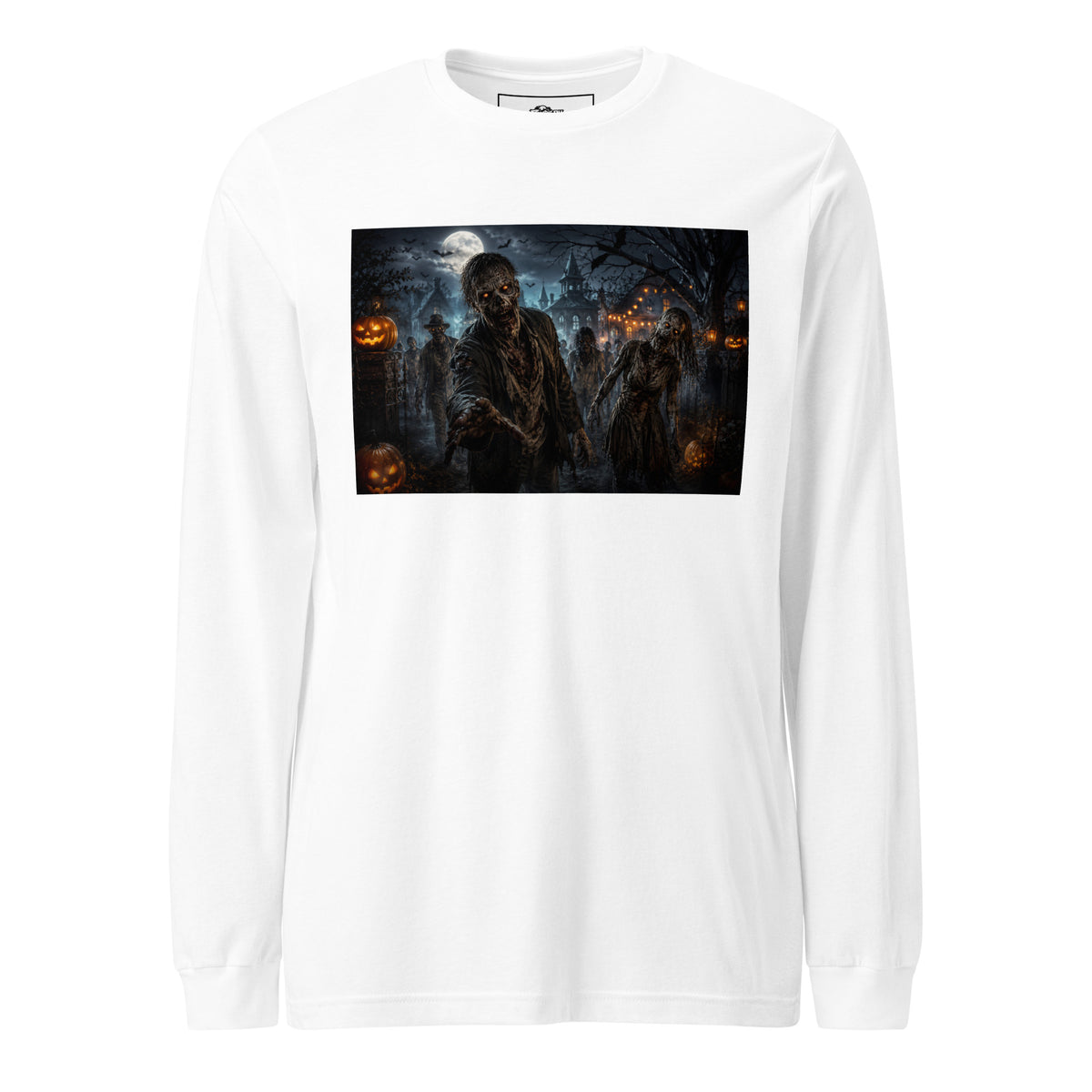 Camiseta caminantes en halloween unisex de manga larga