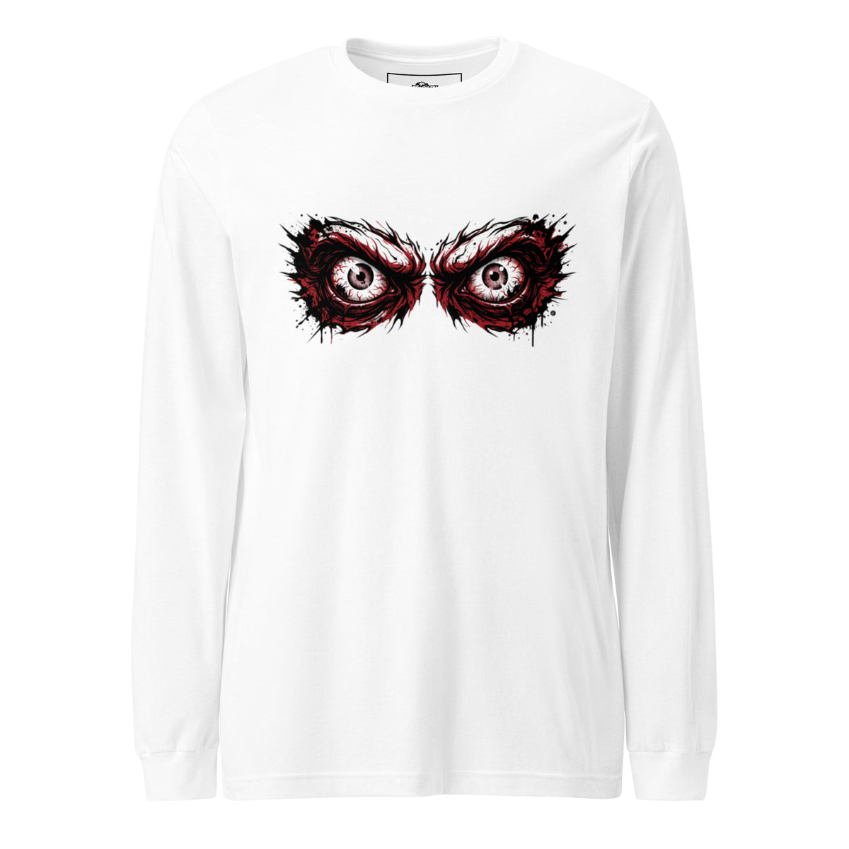 Diseño de ojos zombie en camiseta unisex.