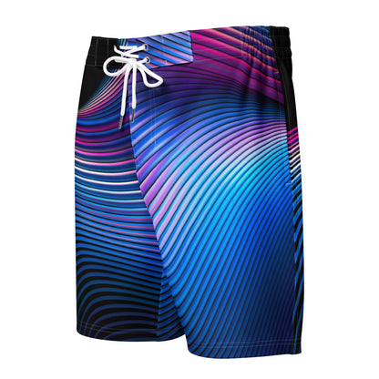 Traje de baño para hombre con líneas azules y rojas de ZombieRU.