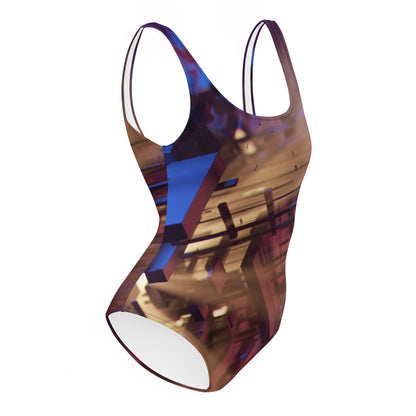 Traje de baño femenino en tono marrón para vacaciones.