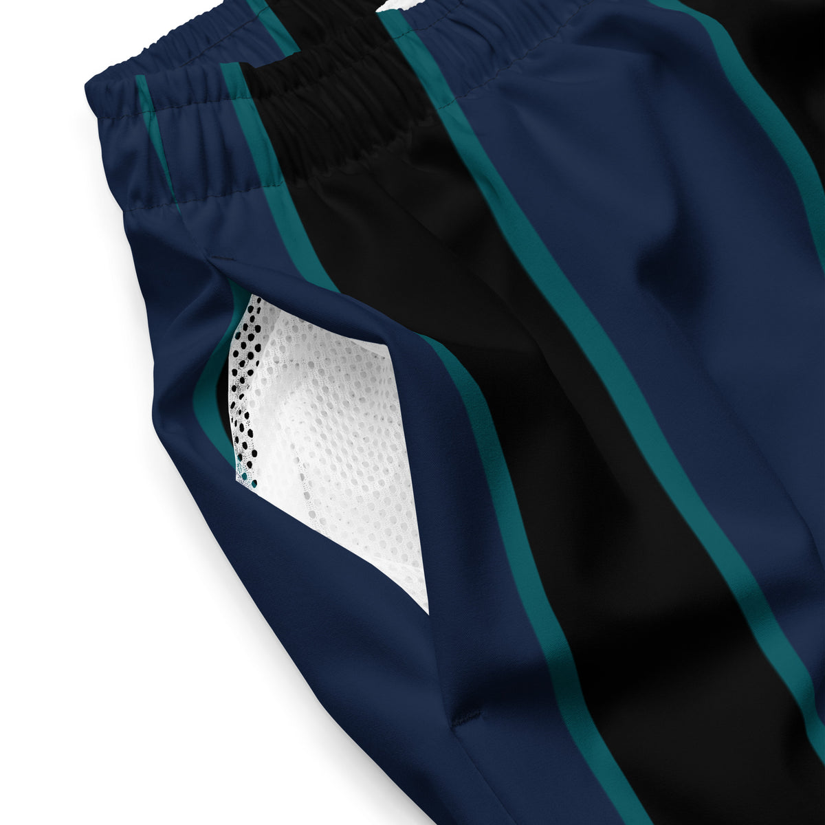 bolsillo del bañador azul y negro de la colección ZombieRU.