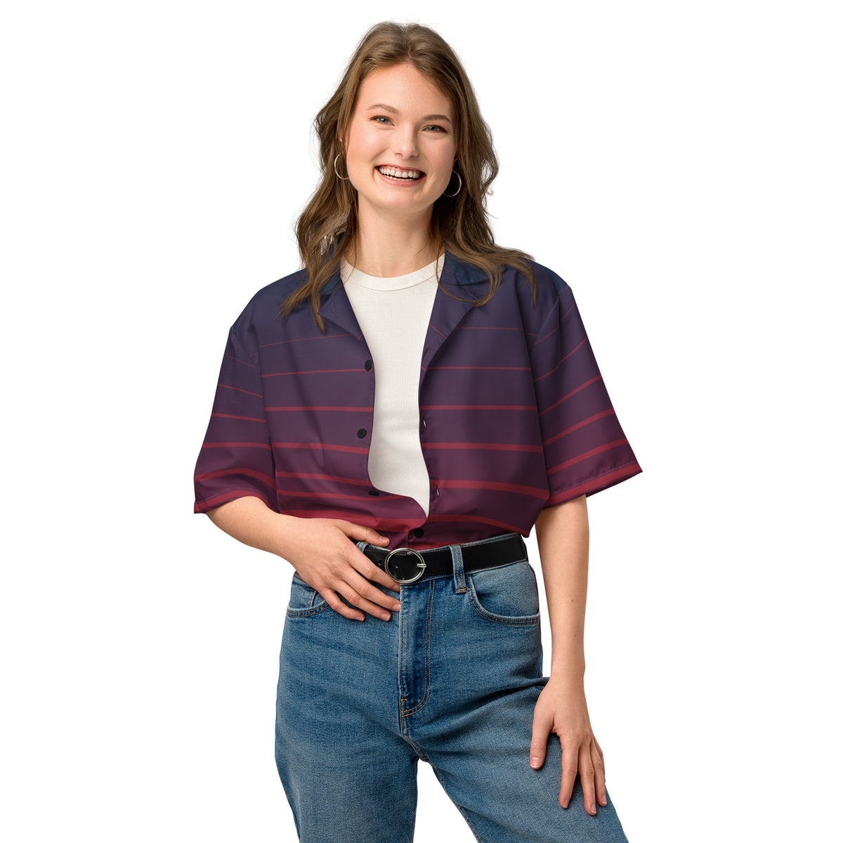 Camisa de botones unisex de estilo clásico