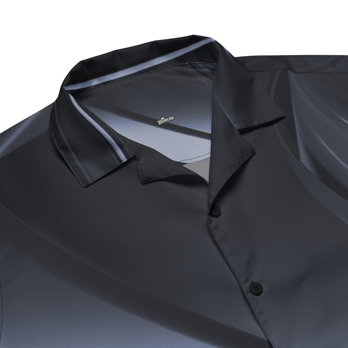 Detalle del cuello de la camisa de botones ZombieRU.