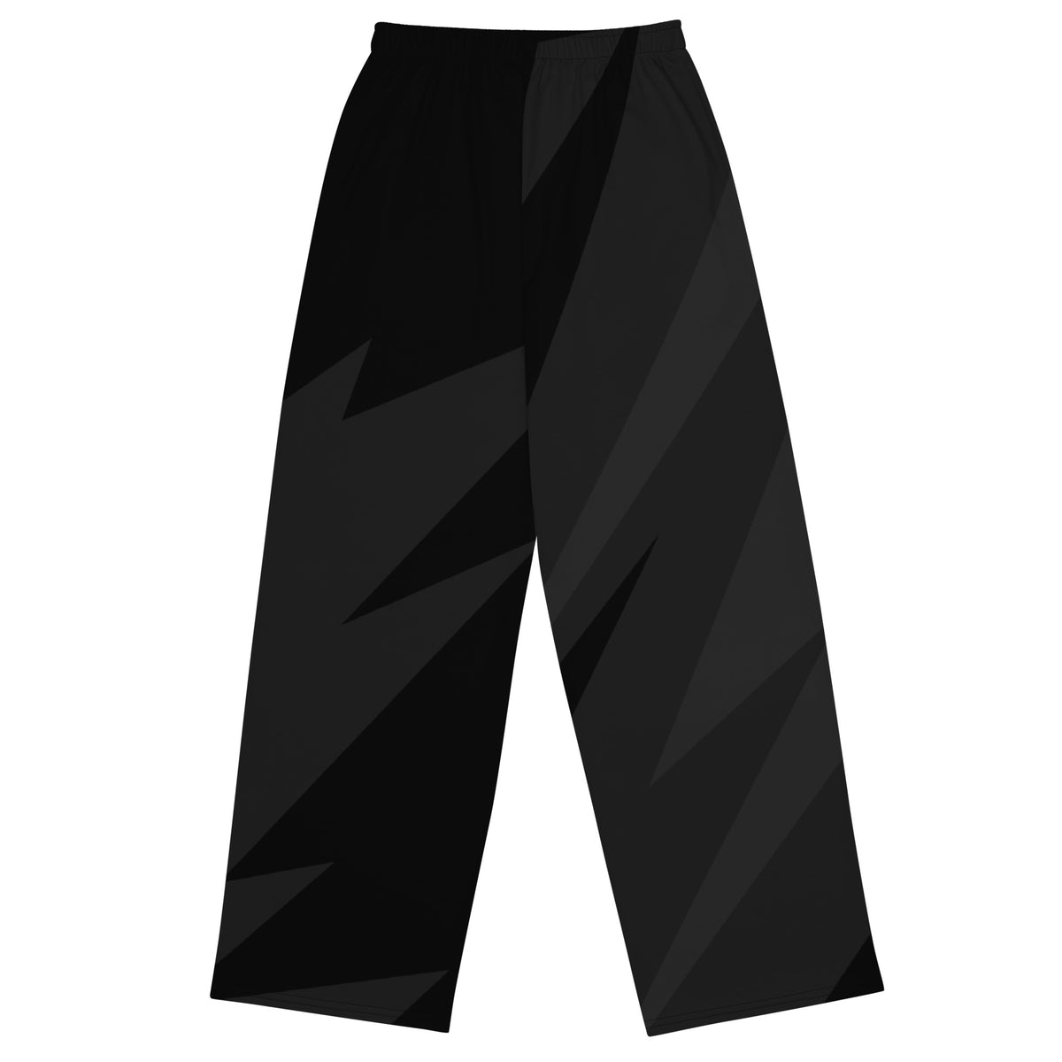 Pantalón ancho unisex combinado con camiseta negra