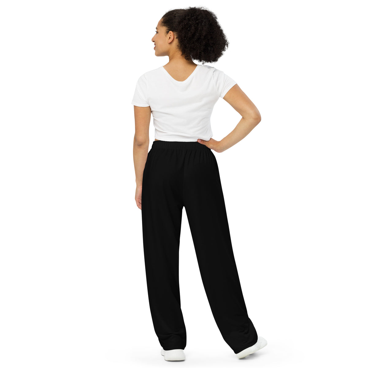 Pantalón ancho negro de moda alternativa