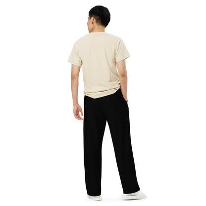 Vista trasera del pantalón negro unisex