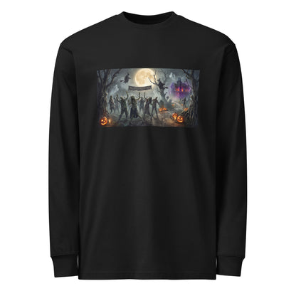 Camiseta larga de Halloween con temática zombie