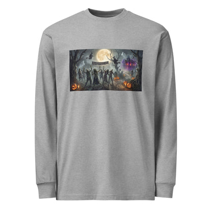 Diseño zombie Halloween en camiseta masculina