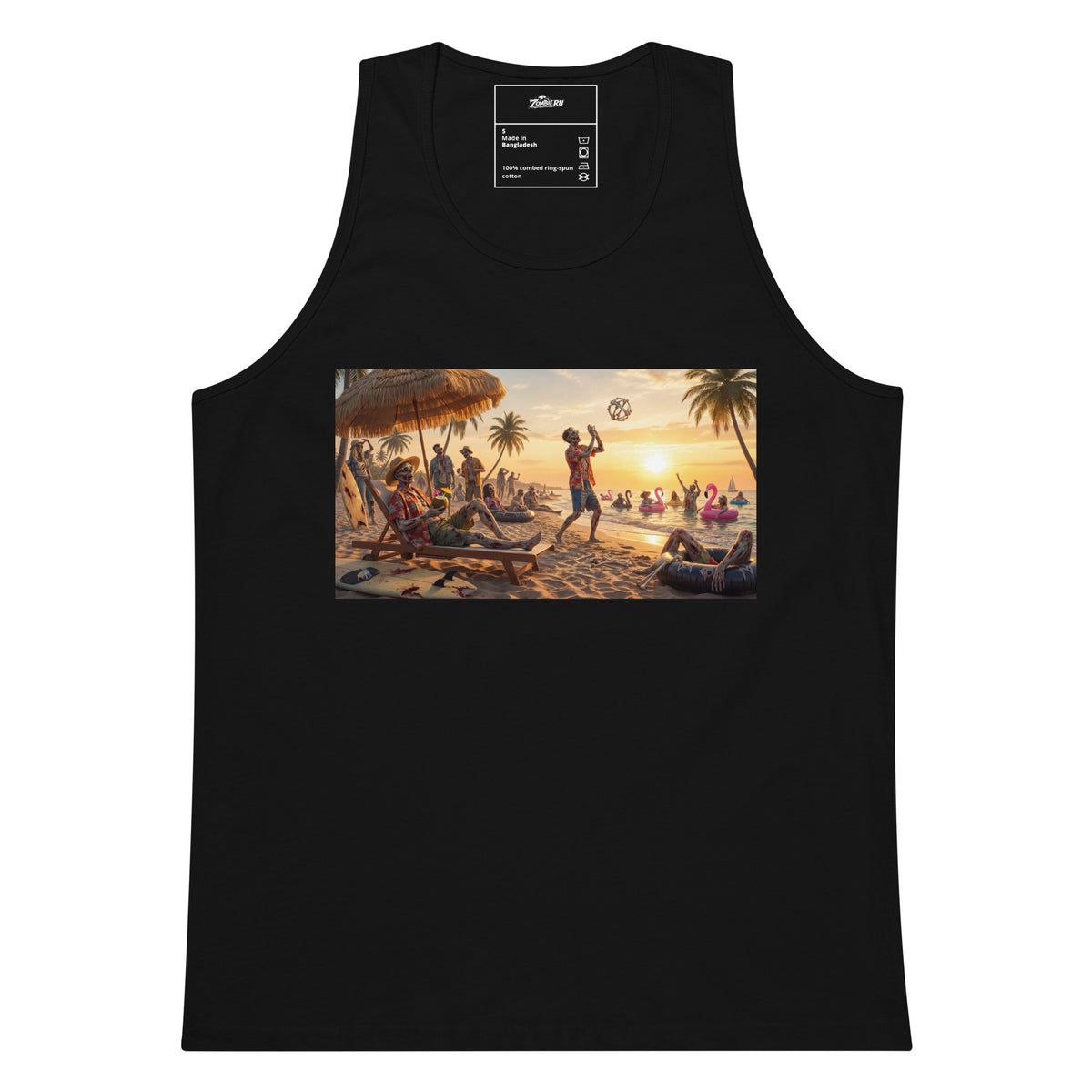 Camiseta zombie para vacaciones