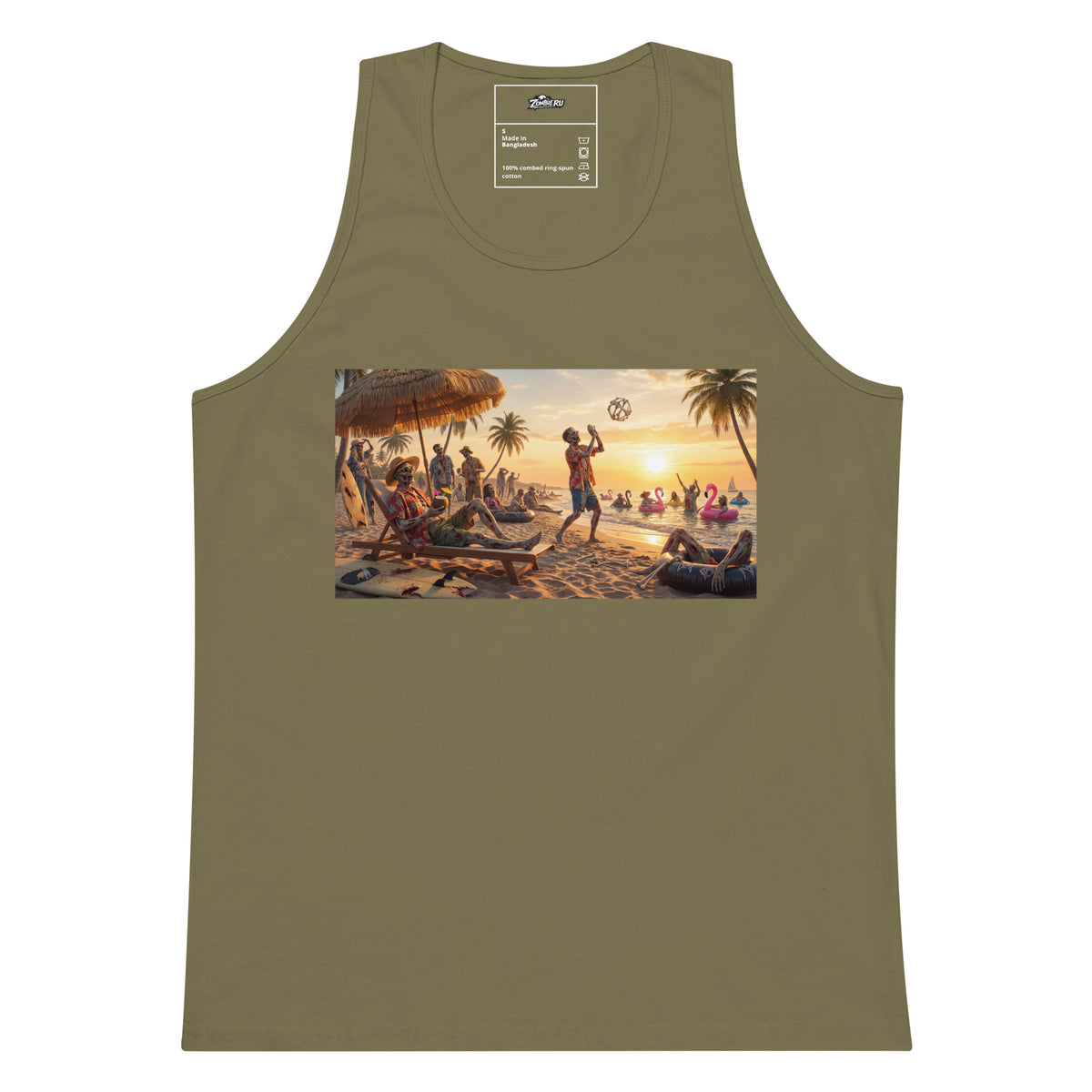 Camiseta de playa zombie ZombieRU