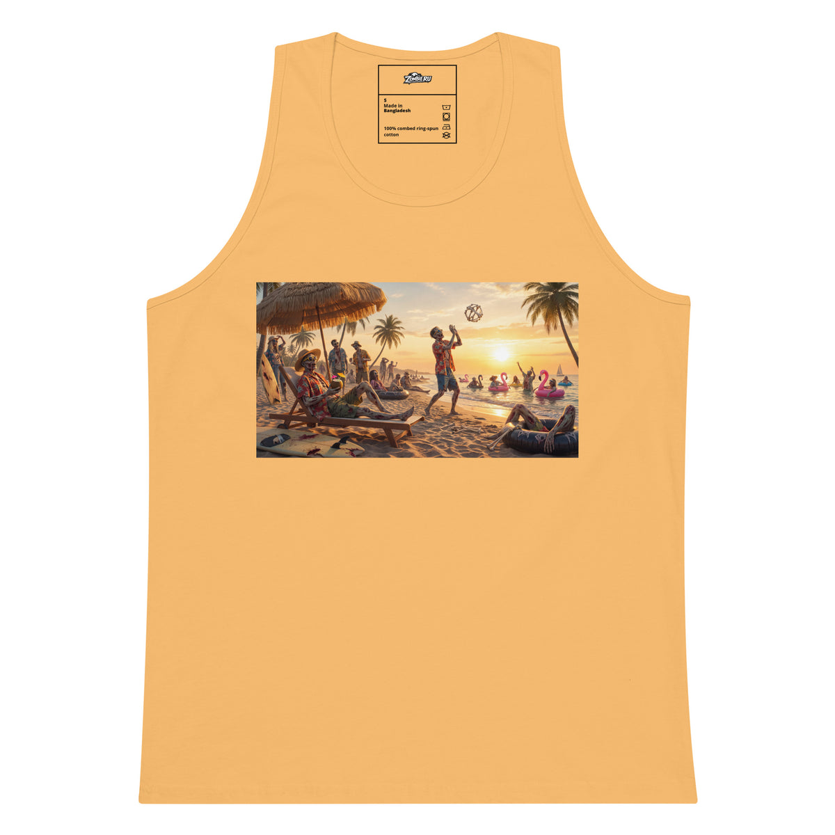Camiseta zombie estilo tropical