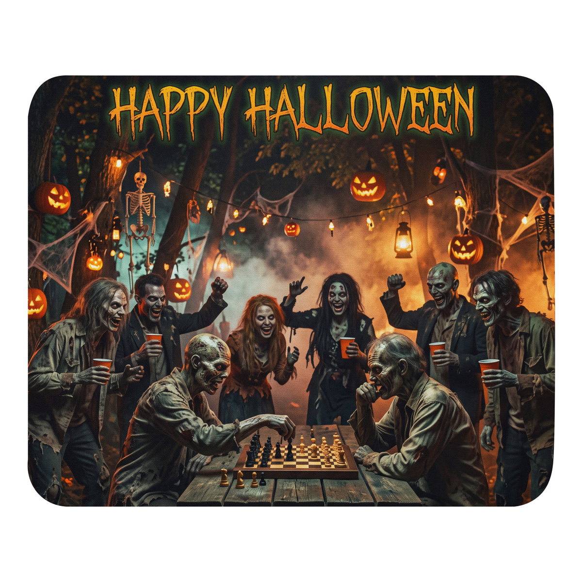 Mouse pad zombie inspirado en Halloween