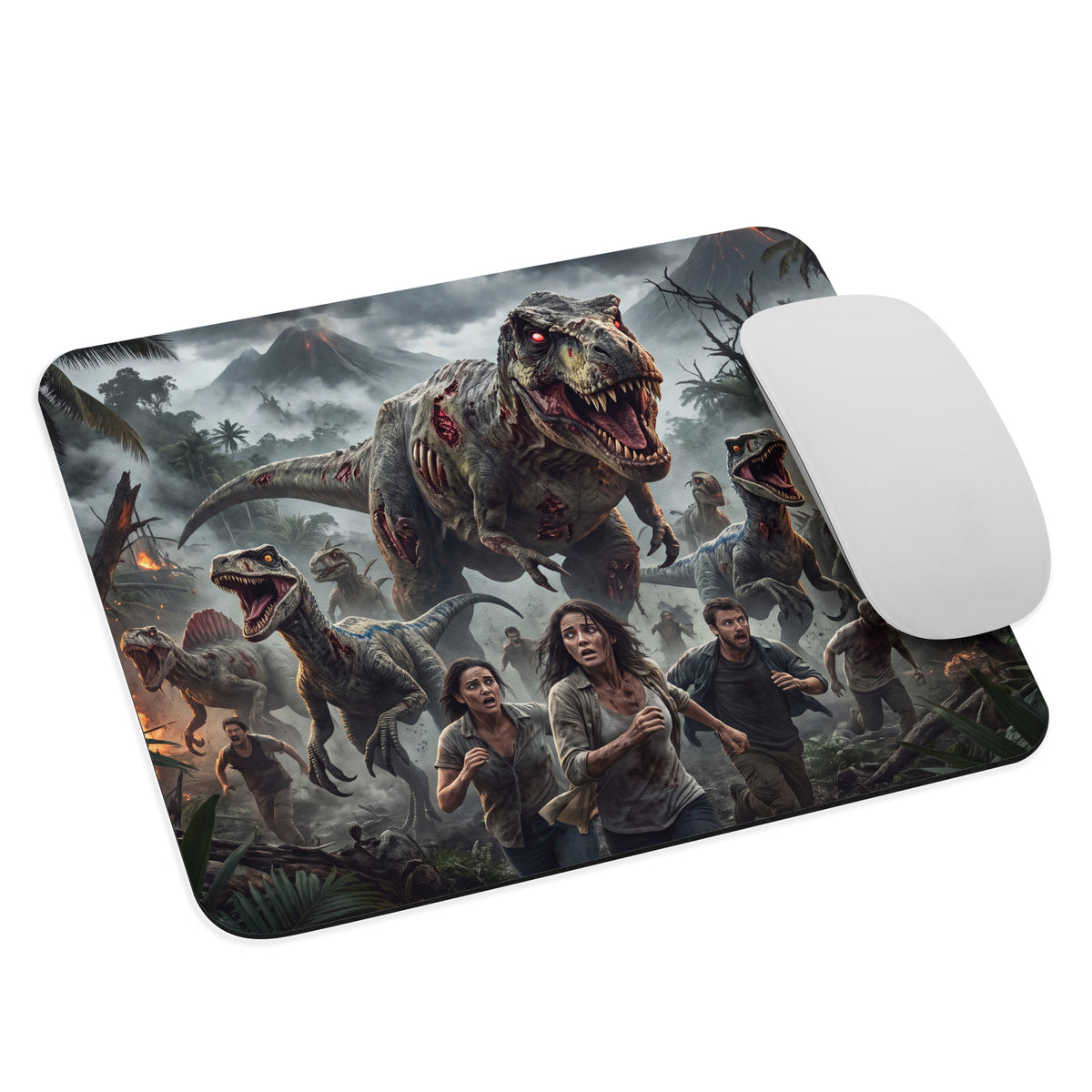 Mouse Pad Dinosaurios Zombies