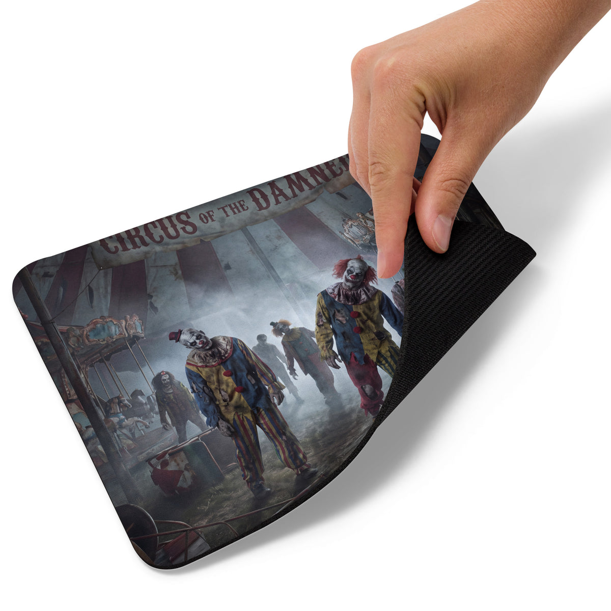 Mouse Pad zombie con payasos de terror