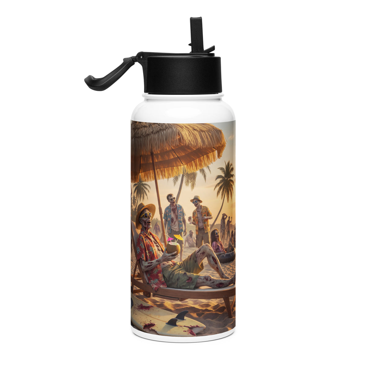 Botella para playa estilo zombie