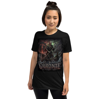 Estampado de Caronte, el barquero de los muertos, versión zombie.