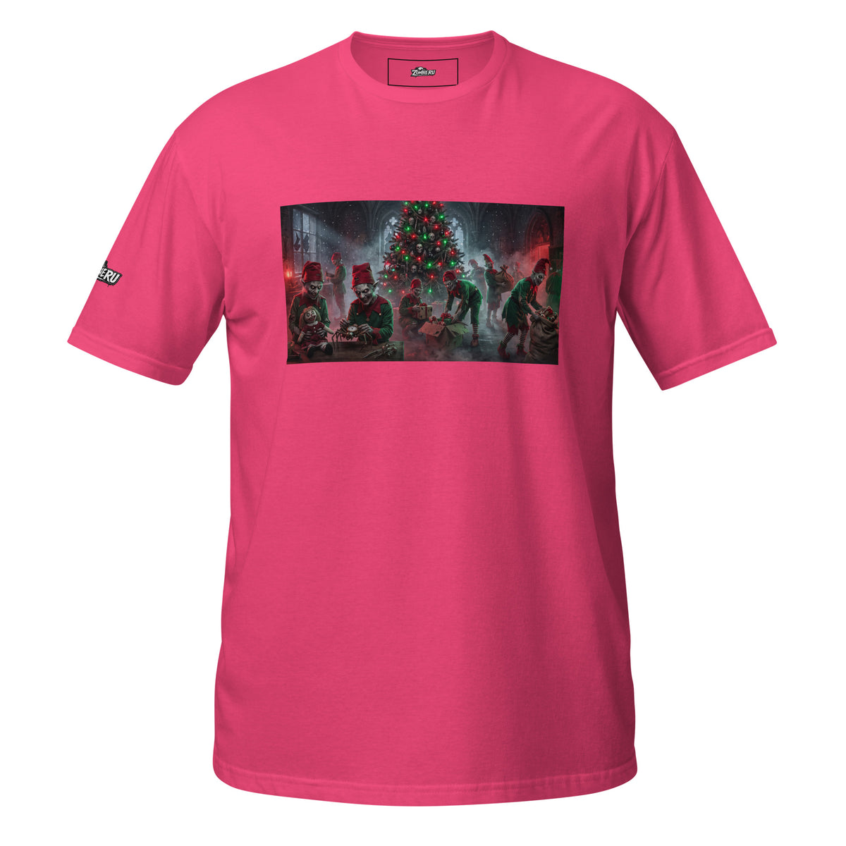 Camiseta de Navidad estilo zombie unisex para hombre y mujer 