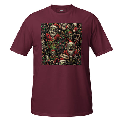 Estampado navideño de terror para camiseta ZombieRU.