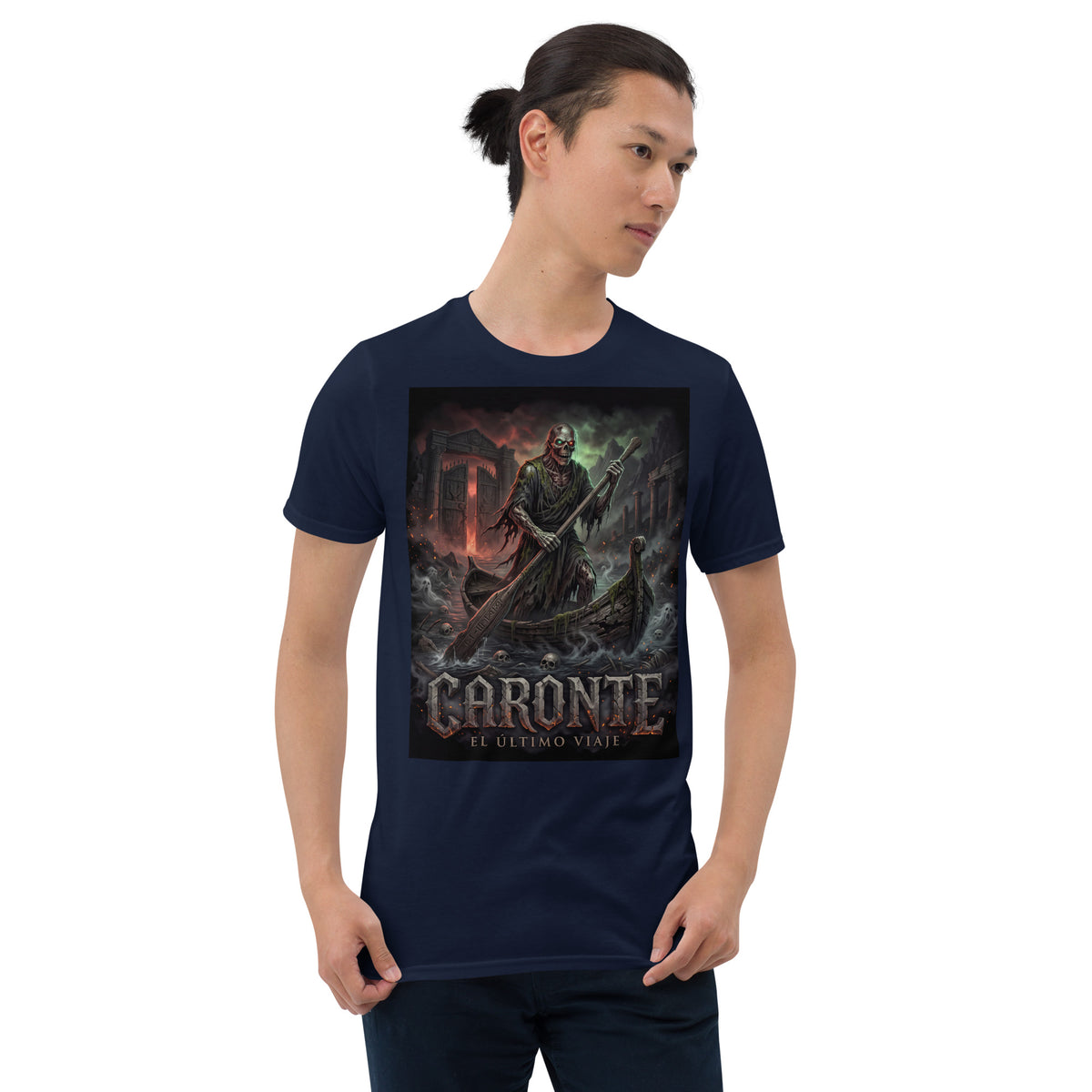 Diseño de Caronte zombie inspirado en el inframundo.