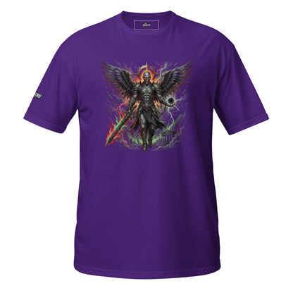 Camiseta de terror gótico con ángel sobrenatural.