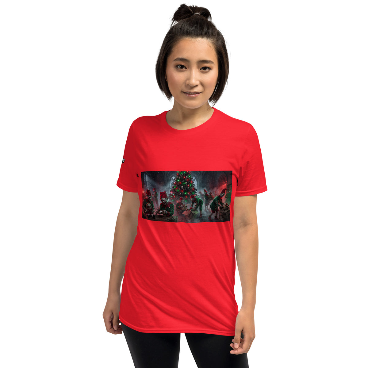 Camiseta navideña con duendes zombies