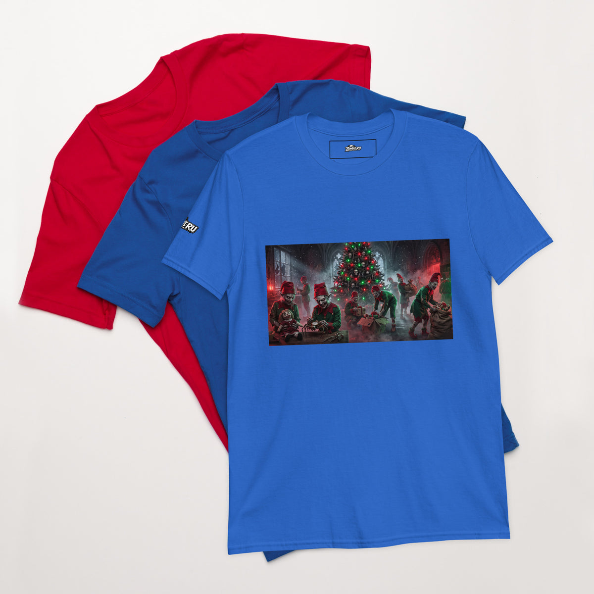 Camiseta zombie unisex para Navidad 