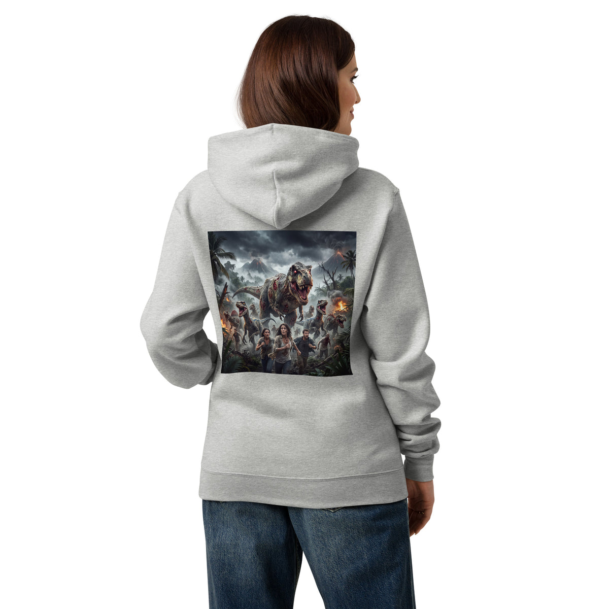 Sudadera con diseño de dinosaurios zombies
