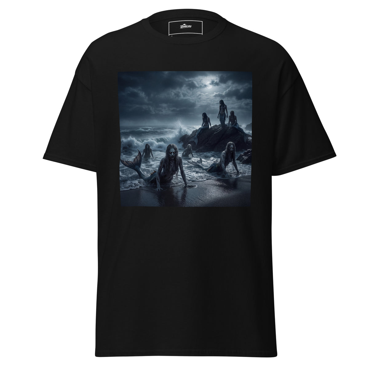 Camiseta Halloween con sirenas zombie