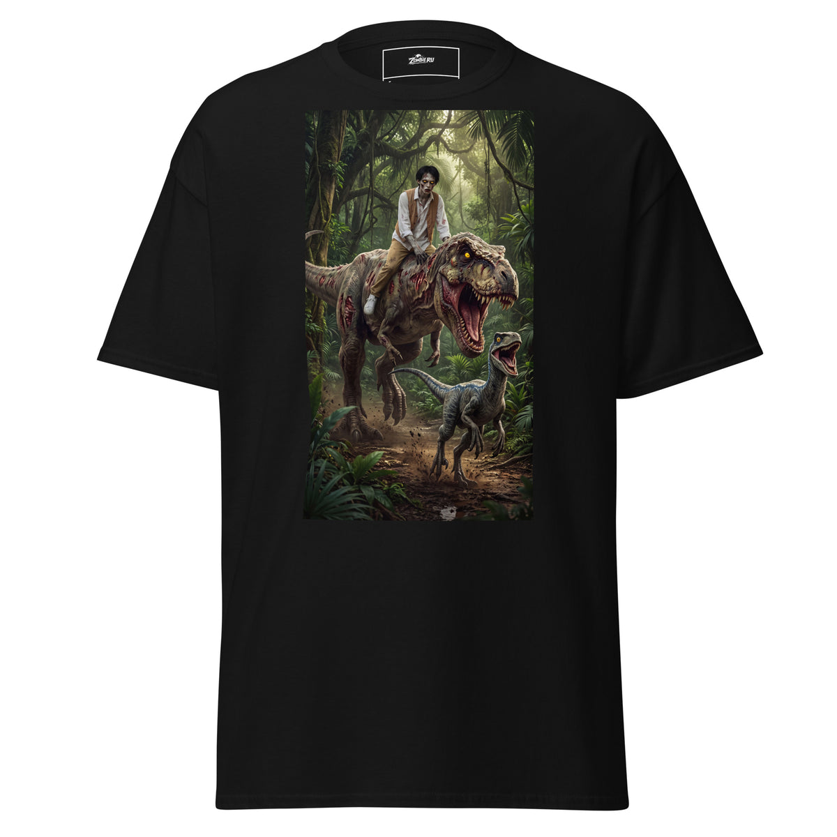 Camiseta de dinosaurios zombies ZombieRU