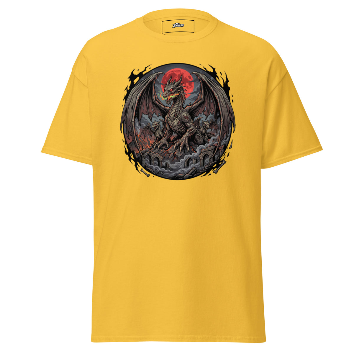 Diseño de madre dragón zombie para camiseta