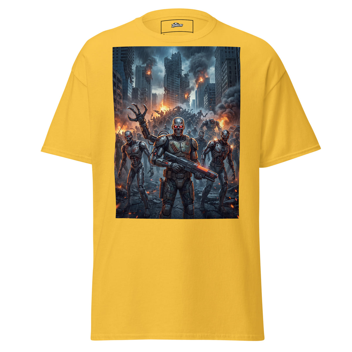 Camiseta de horror y tecnología zombie
