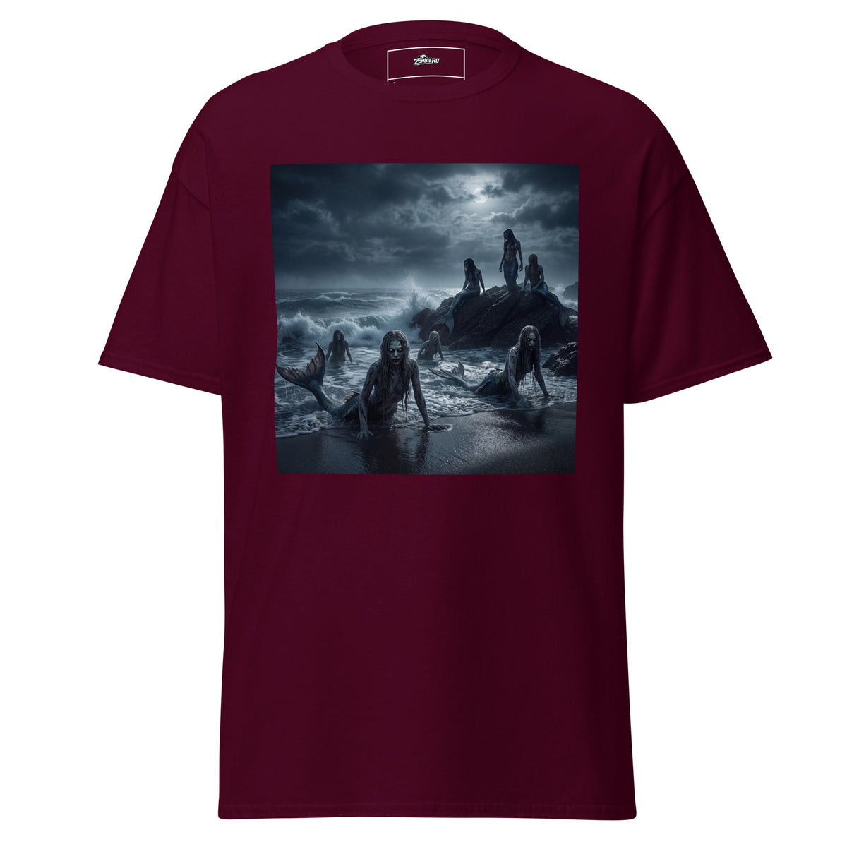 Camiseta zombie de sirenas estilo horror