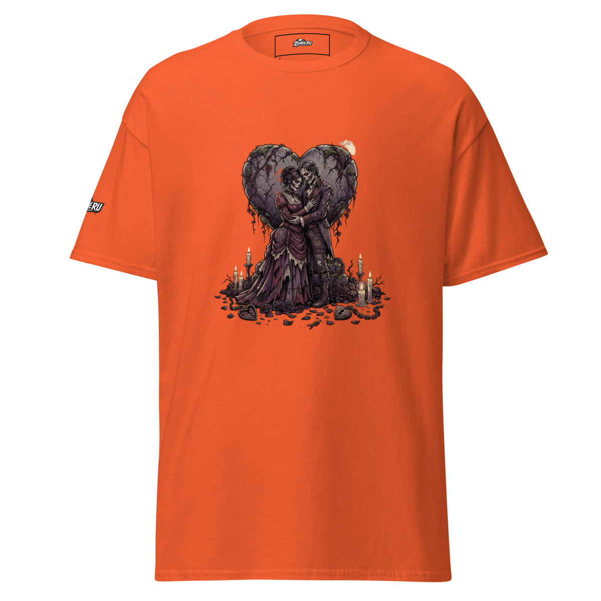 Camiseta temática zombies y amor