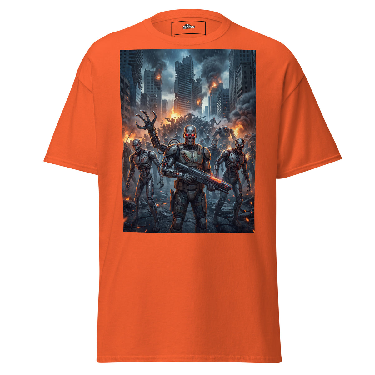 Camiseta Halloween cyborg zombie