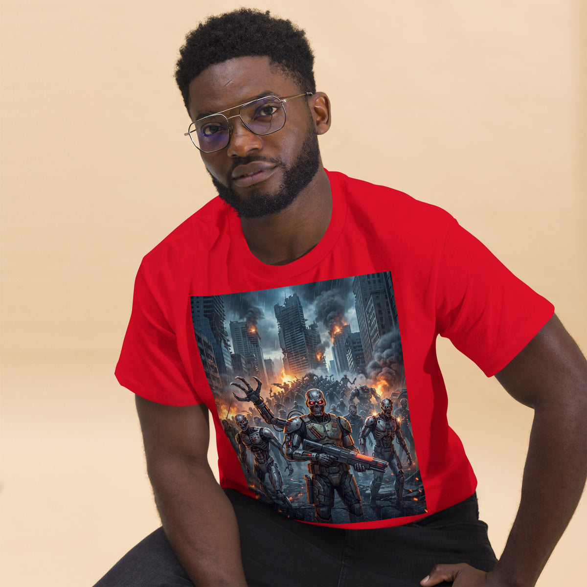 Camiseta de zombie futurista unisex