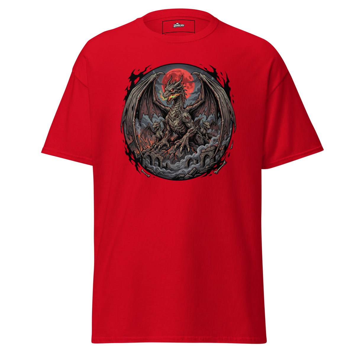 Diseño madre de dragones zombie en camiseta