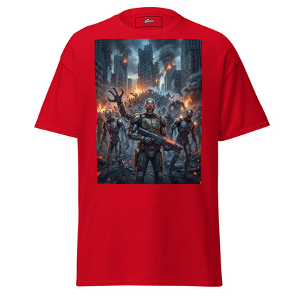 Camiseta cyborg zombie para amantes del terror
