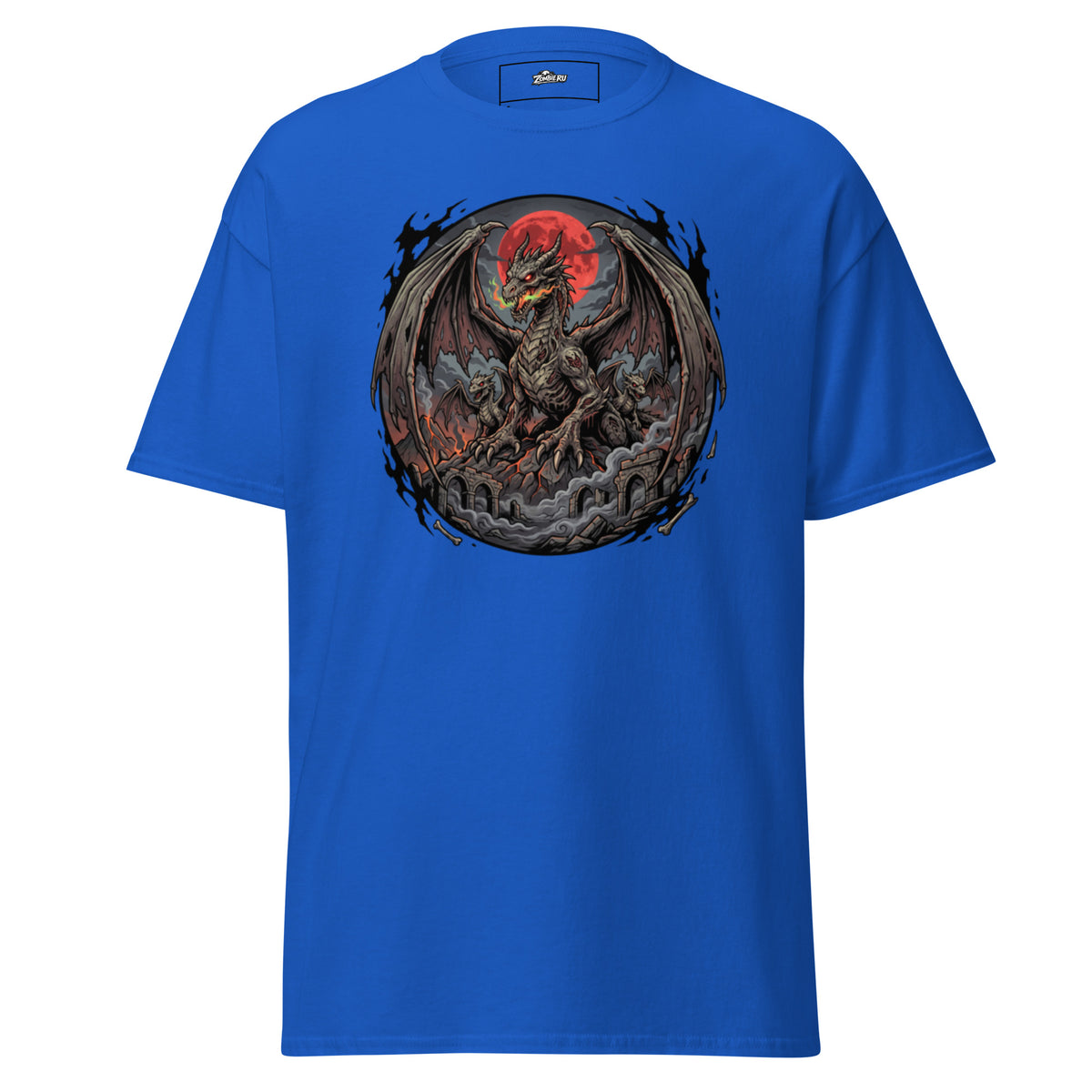Camiseta ZombieRU con dragones apocalípticos