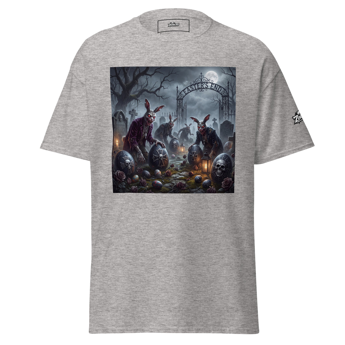 Diseño zombie de Pascua en camiseta
