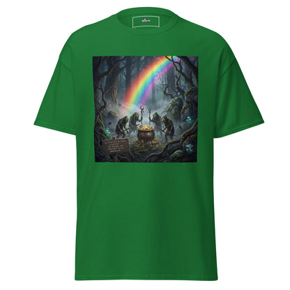 Estampado zombie de duendes defendiendo un tesoro