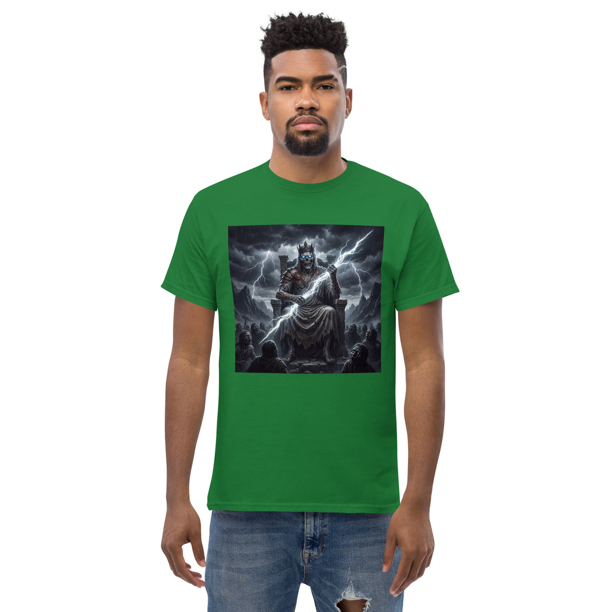 Camiseta Zeus zombie con rayos