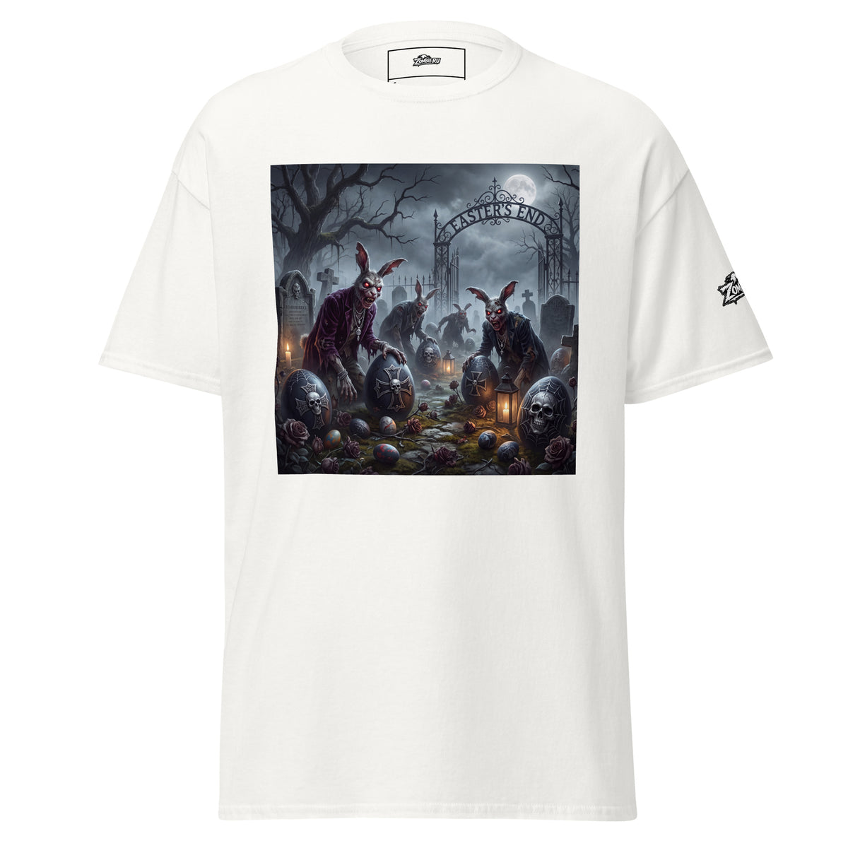 Camiseta de Pascua estilo horror zombie