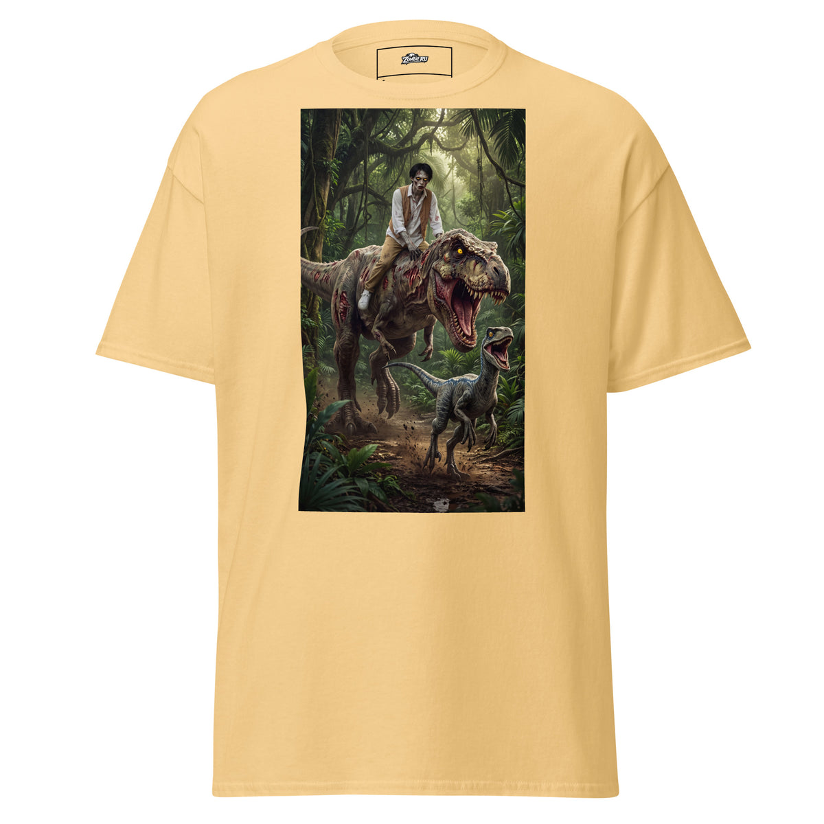 Camiseta ZombieRU con dinosaurios zombies