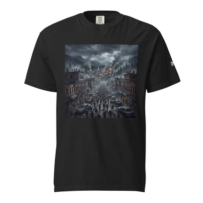 Camiseta con diseño de apocalipsis zombie