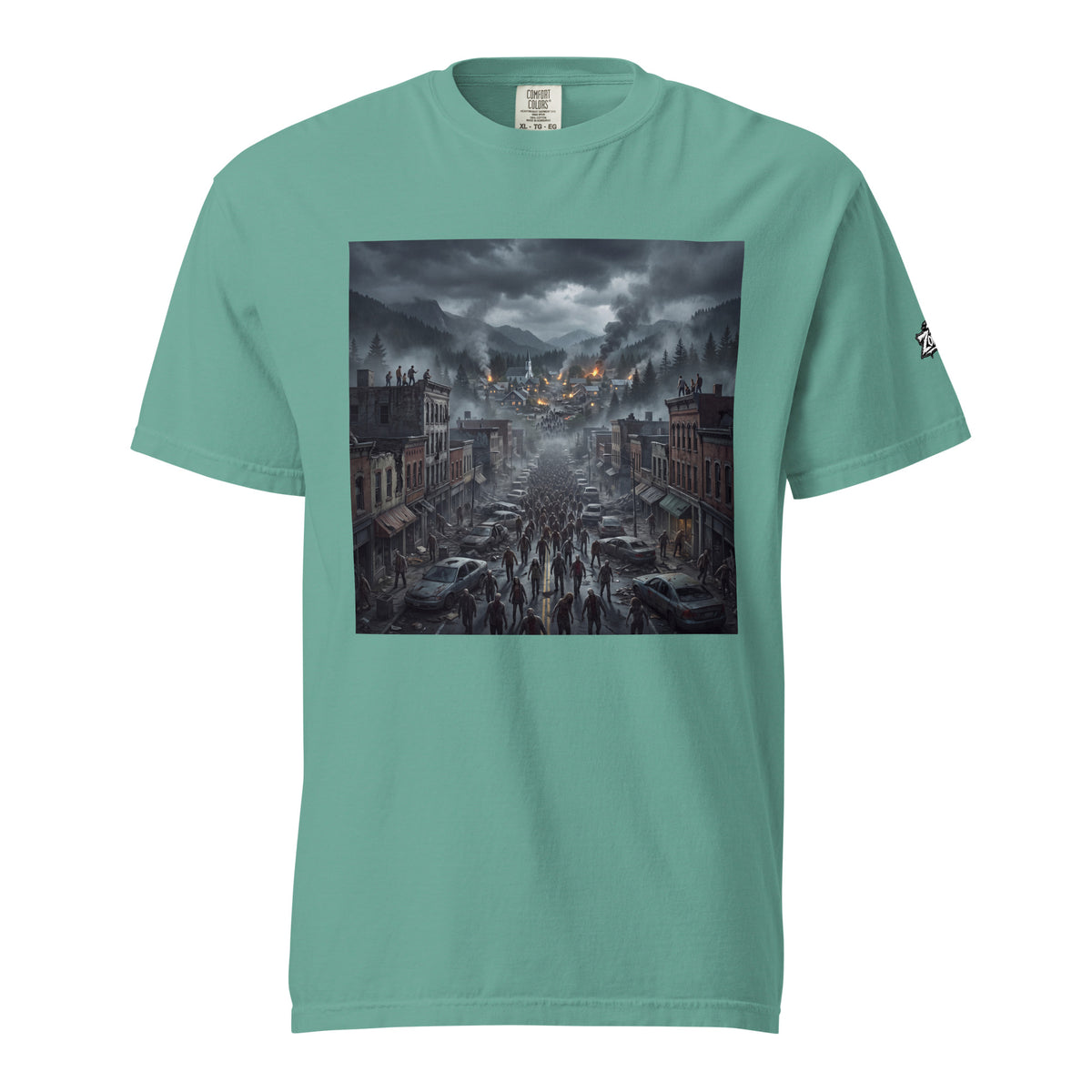 Camiseta postapocalíptica zombie unisex