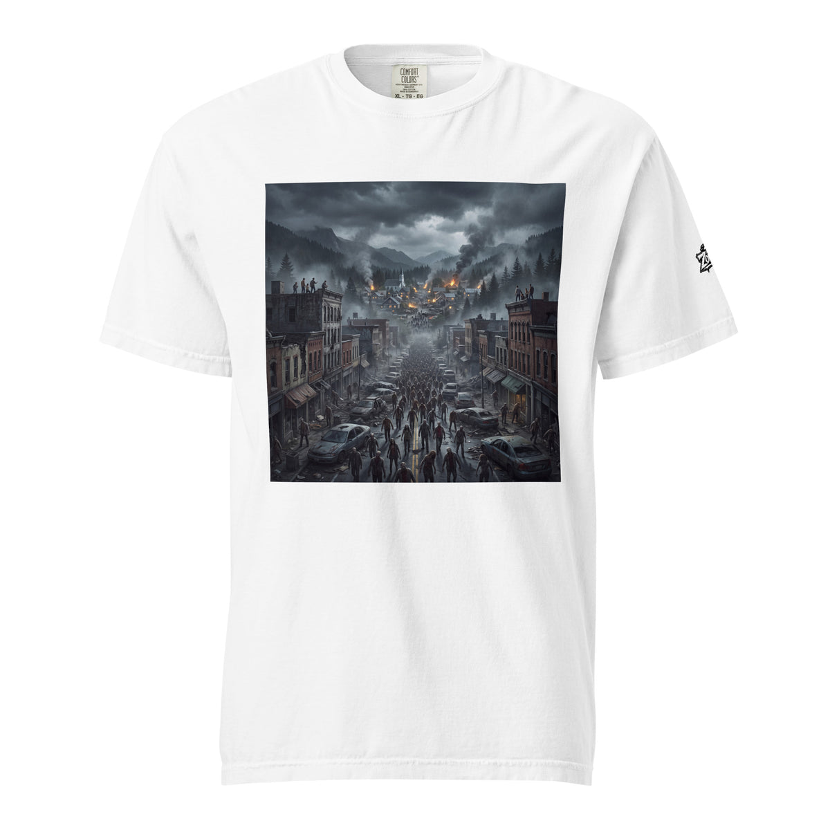 Camiseta zombie de estilo alternativo unisex