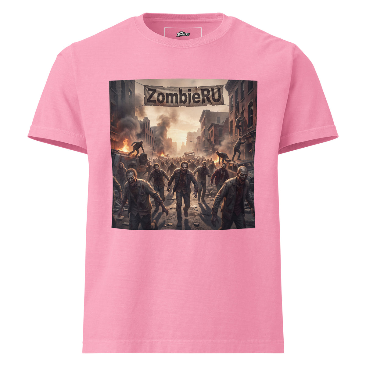 Camiseta ZombieRU inspirada en el mundo de los muertos vivientes.