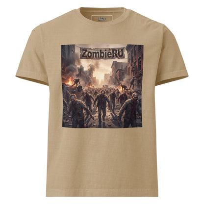 Camiseta de terror unisex con diseño de supervivencia zombie.