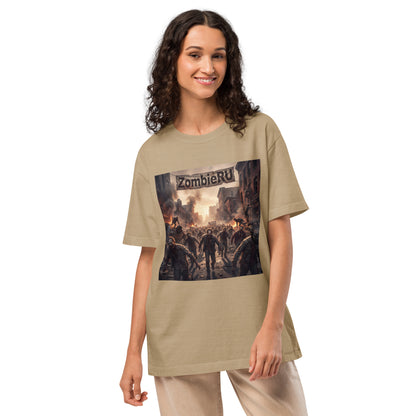Camiseta zombie unisex con diseño de una horda de zombies.